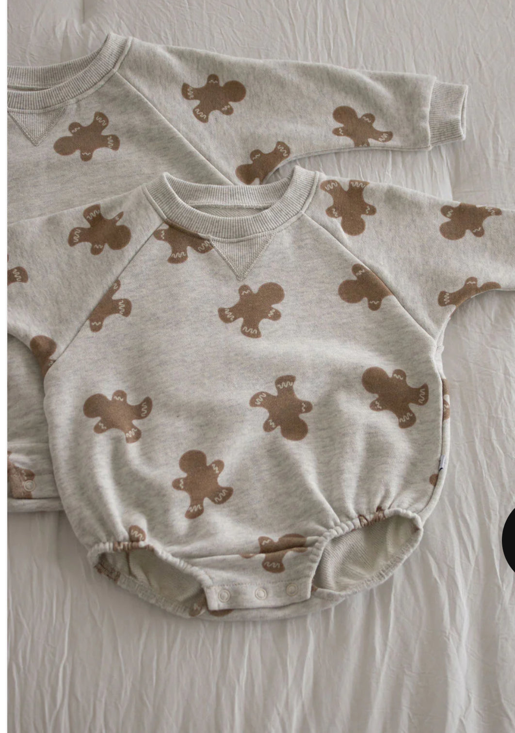 Gingerbread bubble romper